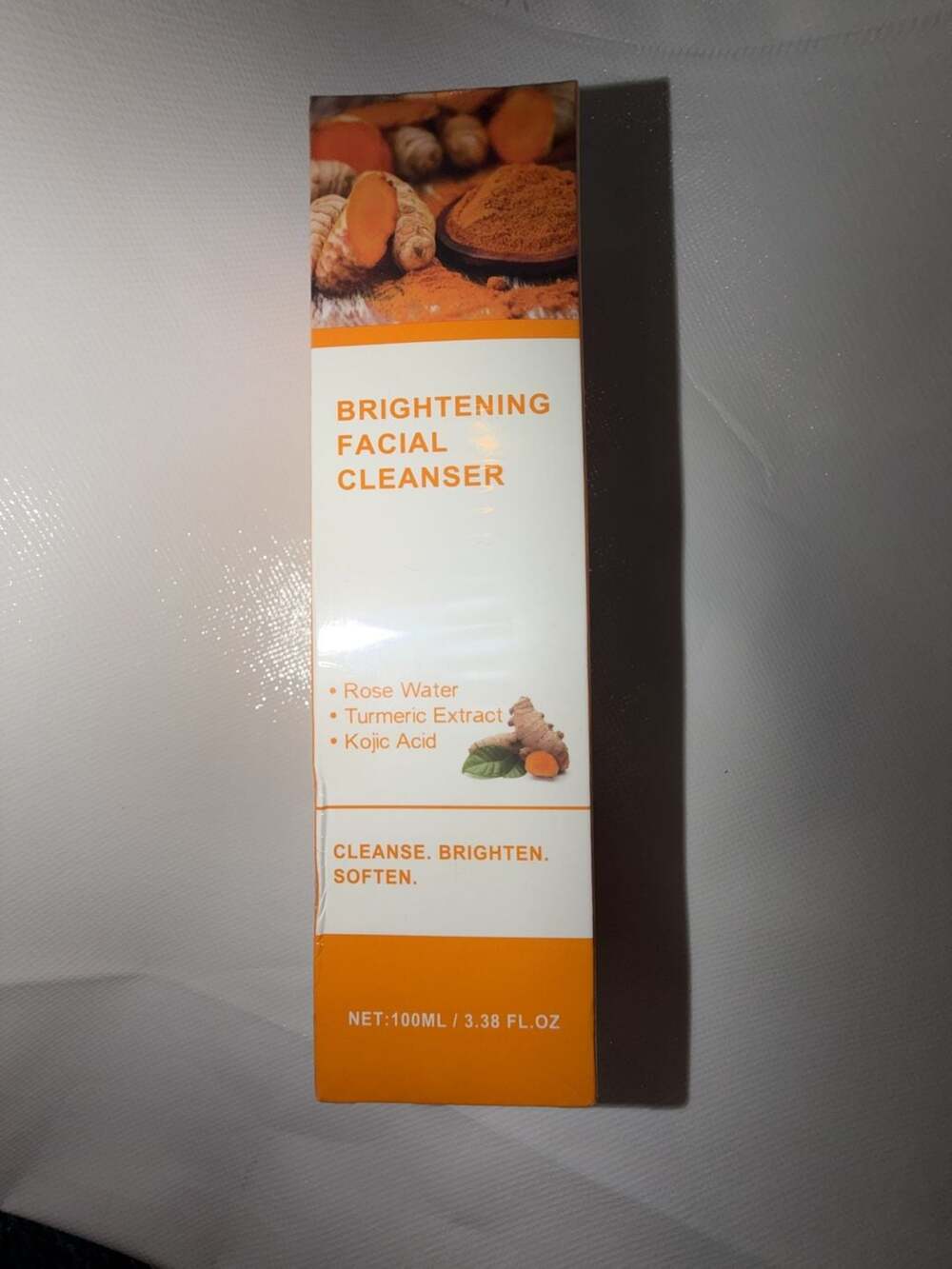 Brightening Facial Cleanser with Turmeric, Rose Water, and Kojic Acid (100ml)